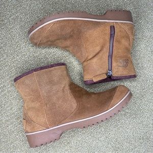 Sorel Women's Size 9 Waterproof Tan Brown Suede Ankle Boots with side zip